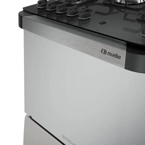 FOGAO DECORATO VETRO 5B INOX G3 601230053 UN (MUELLER)