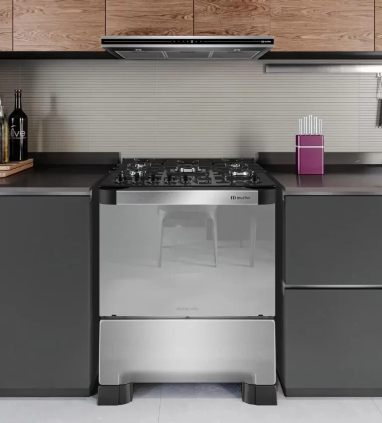 FOGAO DECORATO VETRO 5B INOX G3 601230053 UN (MUELLER)