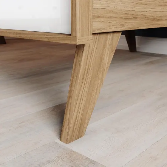 Comoda Confete 1 Porta 03 Gav Branco/Jequitiba HP UN (HENN)