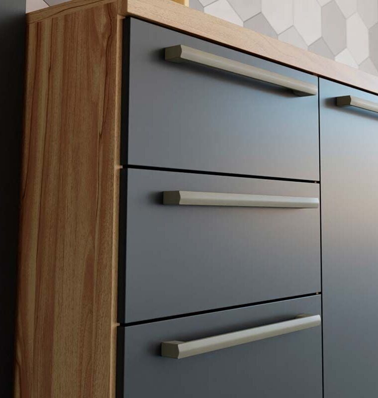 Cozinha Completa Nápoli Prime 4 Peças (2Aéreo+1Balcão+1Paneleiro) C4P01 - Ronipa
