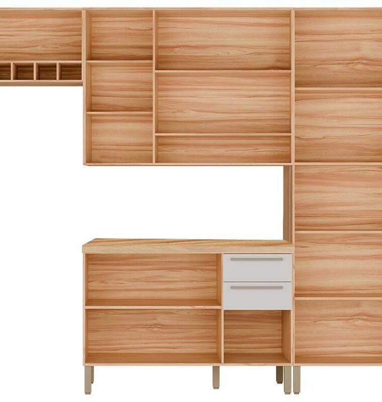 Cozinha Completa Nápoli Prime 4 Peças (2Aéreo+1Balcão+1Paneleiro) C4P01 - Ronipa