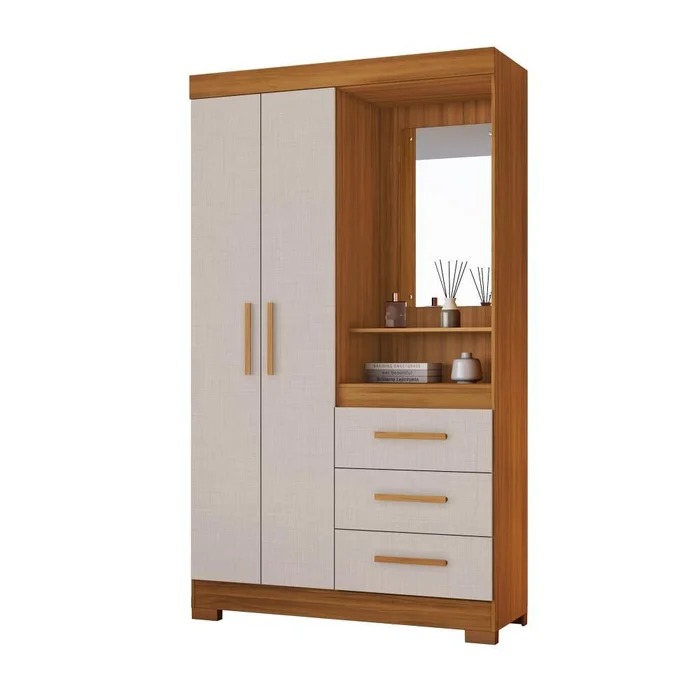 GUARDA ROUPA NT 6020REF 270 FREIJO TREND/OFF WHITE TX FREIJO TREND UN (NOTAVEL)