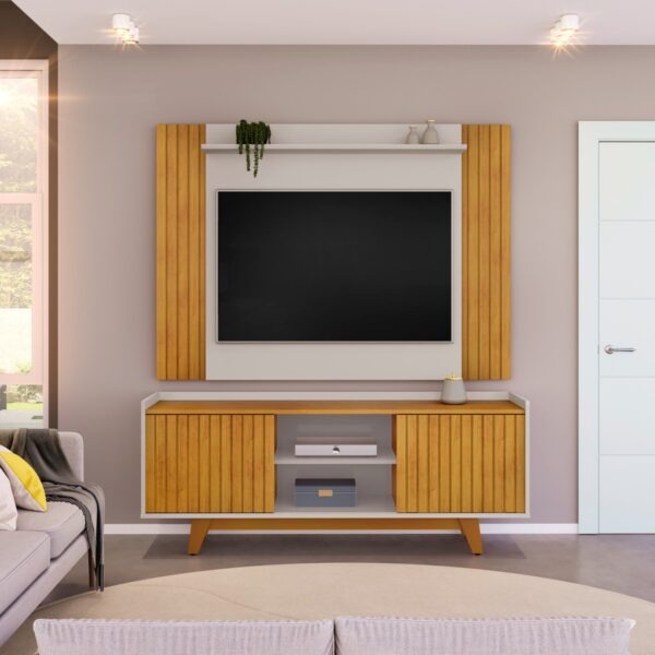 Rack Flat e Painel Trend Extensível para tv de até 60 polegadas Cebro/Bali