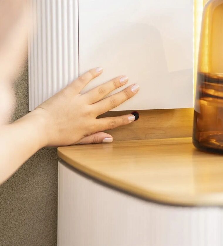 RACK SANTORINI C/LED PAINEL SANTORINI TAUARI/OF WHIT FOSCO