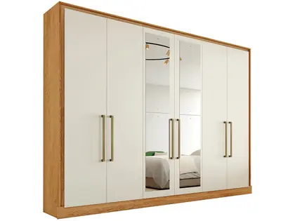 Guarda Roupa Argos 6 Portas Espelhado MDF - MadeMarcs - MadeMarques