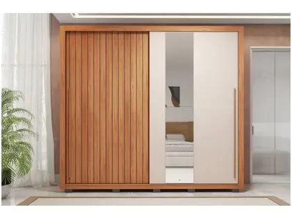 Guarda-roupa Casal 4 Gavetas 2 Portas Caemmun Romanus