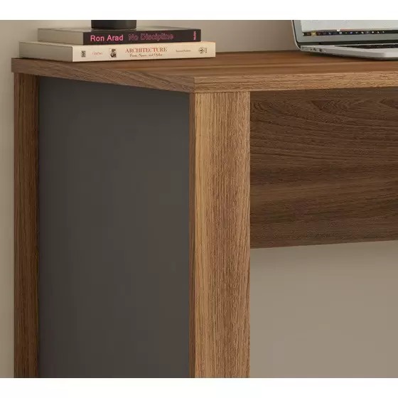 Mesa para Computador Office Morada Amêndola e Grafito - Demóbile