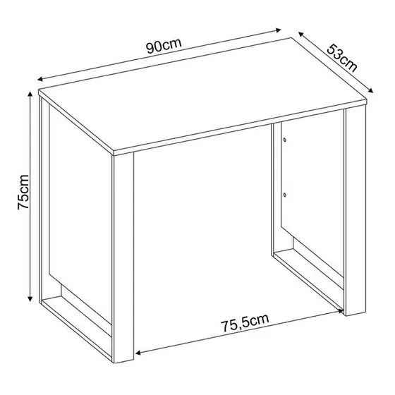Mesa para Computador Office Morada Amêndola e Grafito - Demóbile