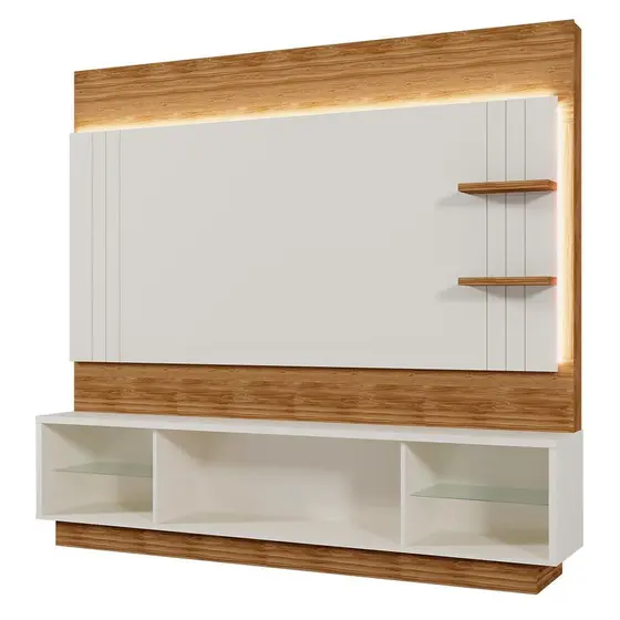 Estante Home Guaiba 781 Off White/Amendoa - Mobler