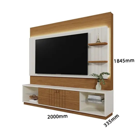 Estante Home Guaíba 200cm para TV até 65” - Mobler