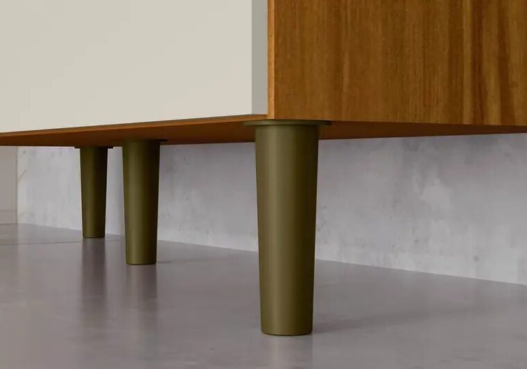 Cozinha Compacta Pinot 6 Portas 1 Gaveta 100% Mdf Amêndoa/Off White - Rio Doce