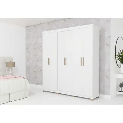 Guarda-Roupa Casal Argos Plus 6 PT 3 GV Branco - Avelan Móveis