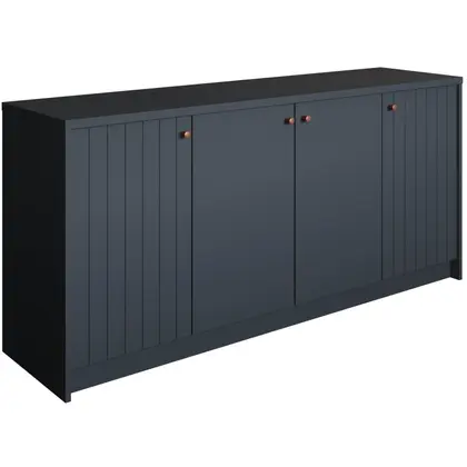 Balcão Buffet 4 Portas Lia Cimol - Preto
