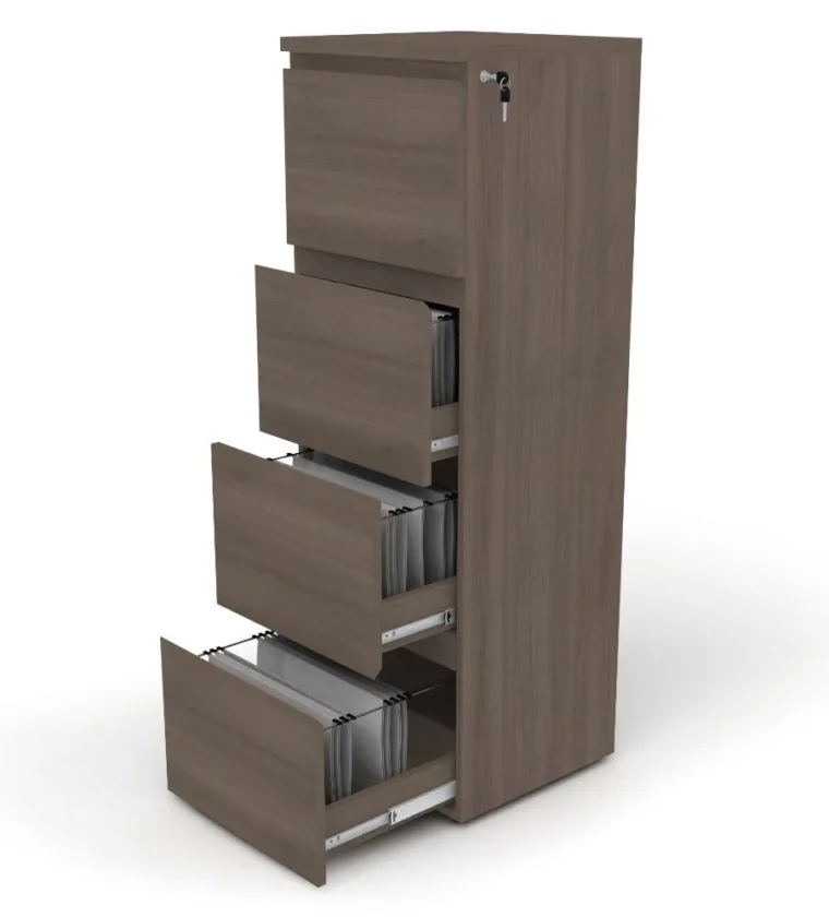 Porta Arquivos Kappesberg 3004 4 Gavetas Com Chave MDP BP