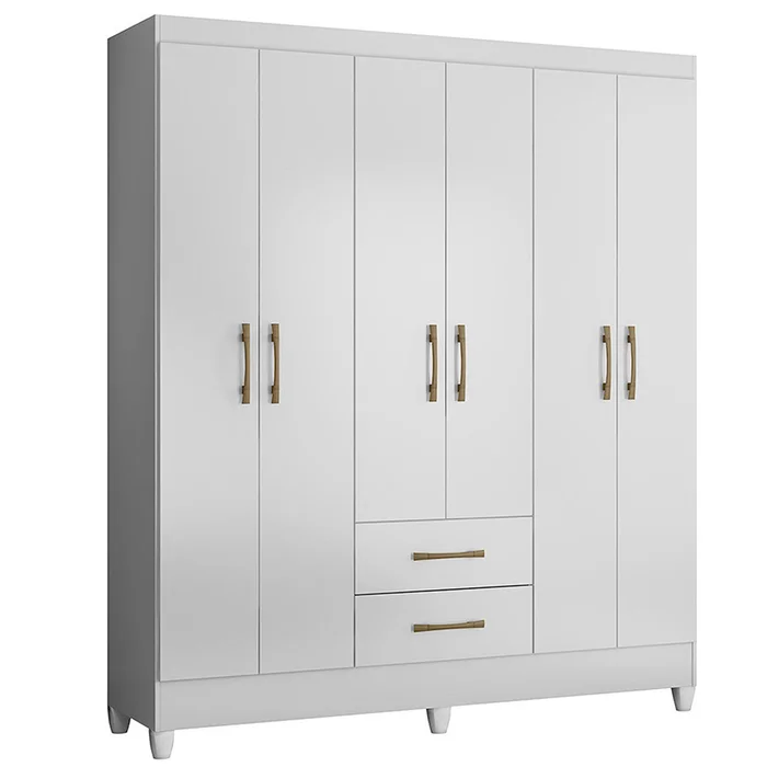 Guarda Roupa 6 Portas Panamá Branco