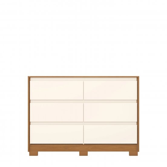 Cômoda para Quarto 6 Gavetas Ravenna Cinamomo/Off White - HENN