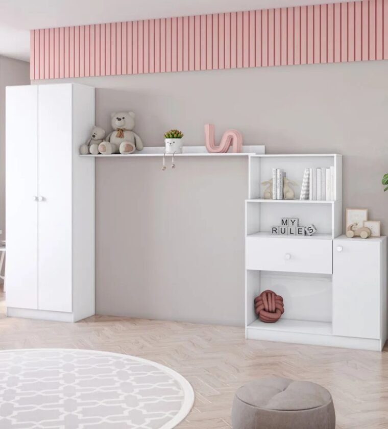 Conjunto Infantil Pétala - Branco - Móveis Henn