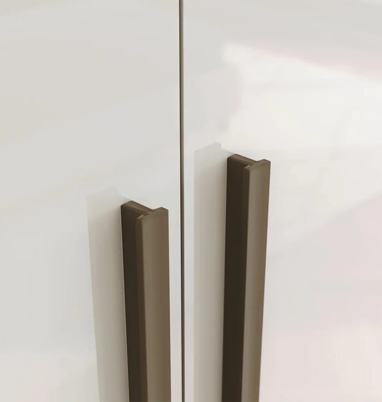 Guarda Roupa Casal New Jade 6 Portas 3 Gavetas Cinamomo/Off White Henn