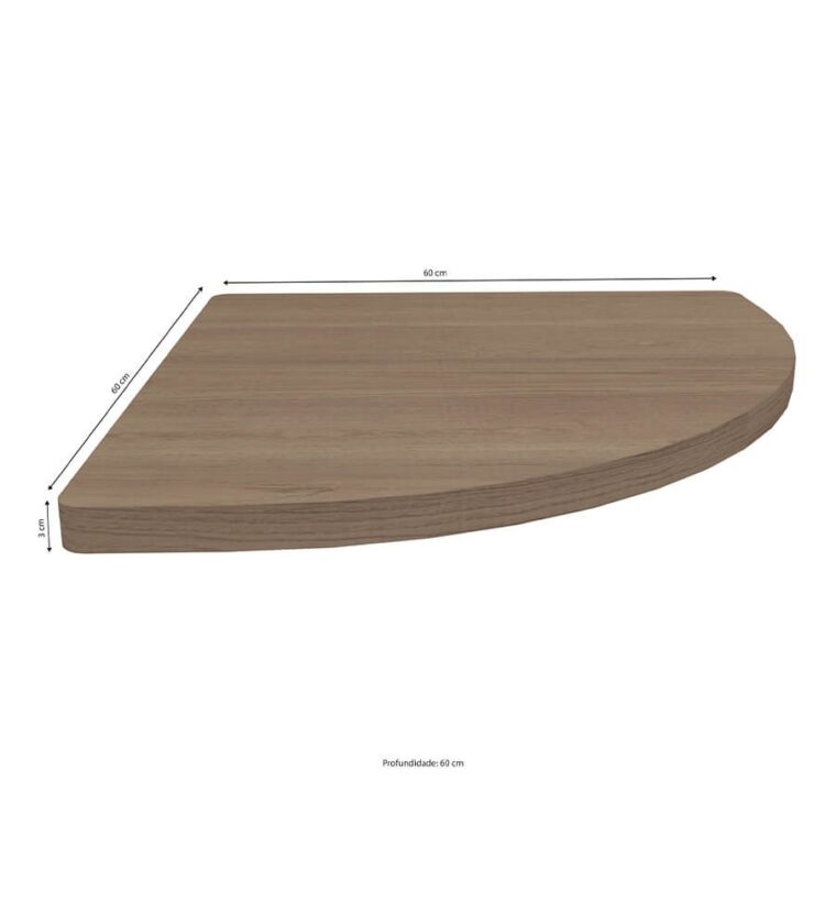 Conexao de Canto 60x60cm 1110 Ti Teca Italia Versátil Kappesbeg