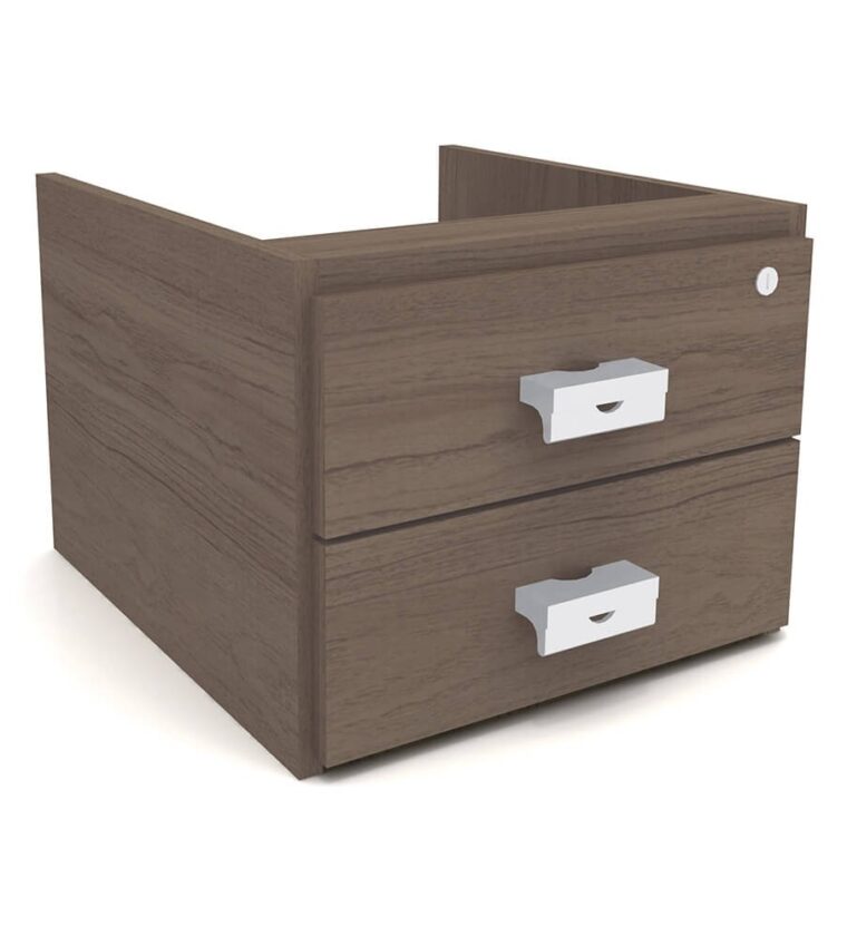 Gaveteiro para Mesa de Escritório 2 Gavetas com Chave 2001 Versátil Kappesberg