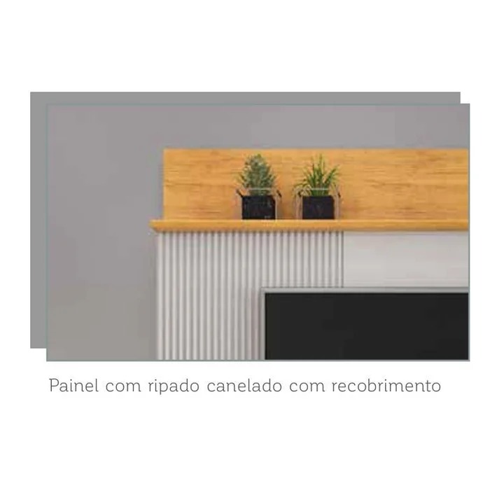 Home p/ TV até 70 Pol Henry c/ 2 Porta 182x184cm Bali/Cedro - DJ Móveis