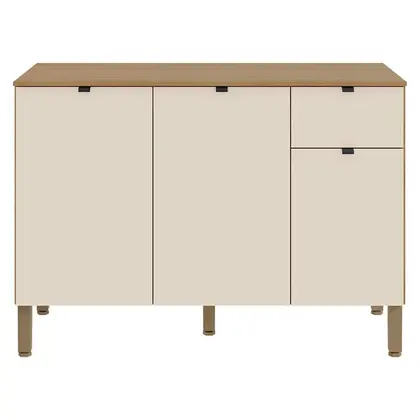 Balcão de Cozinha Vert Plus 3 Portas 1 Gaveta 120 cm Freijó Soft - Kits Paraná