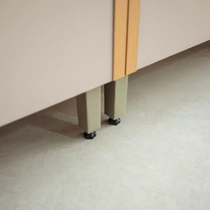 Balcão Com Tampo Allure Linea Brasil 40cm Mdf Jequitiba/gris Fosco