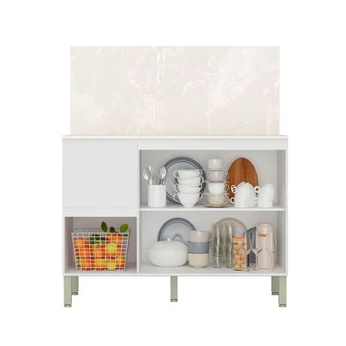 Balcão Art 1200 com 3 Portas, 2 Gavetas | Kits Paraná