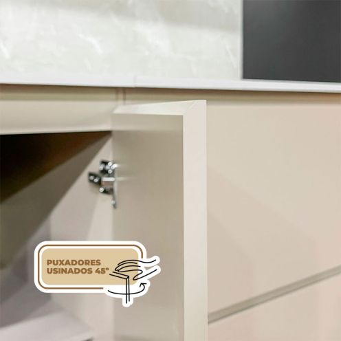 Balcão Art 1200 com 3 Portas, 2 Gavetas | Kits Paraná