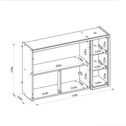 Armário Aéreo Duplo 120cm Allure Linea Brasil