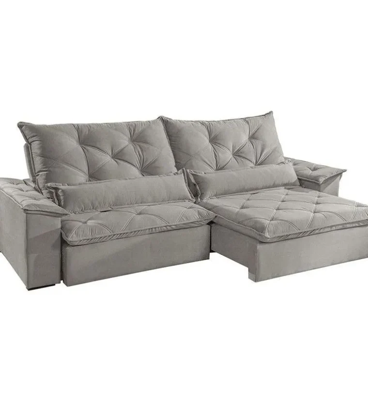 Sofá Malt 02 Módulos De 90cm Br 25cm Meu Sofá Online A230 Linho Cinza