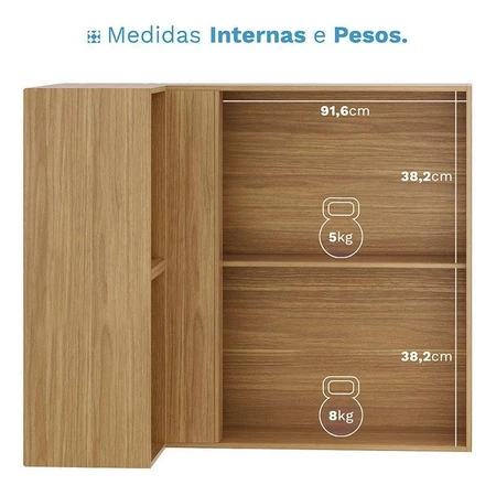 Armário Aéreo Canto Reto Art Freijó Soft – Kits Paraná
