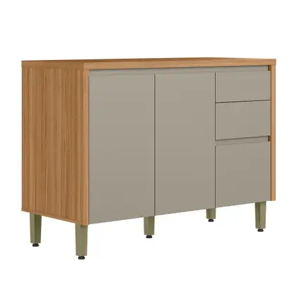 Balcão 2 Portas 120cm 3 Gavetas Allure Linea Brasil