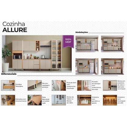 Cristaleira Allure 70cm - Linea Brasil