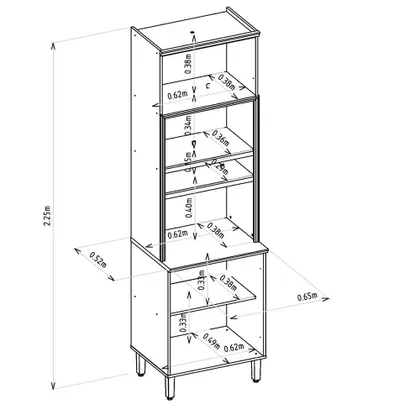 Torre Quente 3 Portas 65cm Selene Linea Brasil