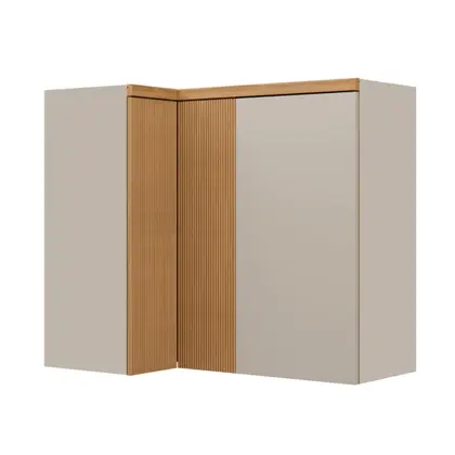 Armário Aéreo Canto 3 Portas 90cm Allure Linea Brasil