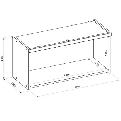 Armário Aéreo Simples 80cm Allure Linea Brasil